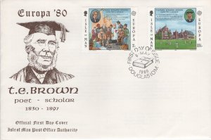 Isle of Man 1980 FDC Sc 174-175 T. E. Brown EUROPA