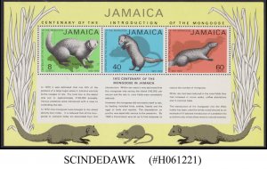 JAMAICA - 1972 CENTENARY OF THE INTRODUCTION OF THE MONGOOSE MIN/SHT MNH