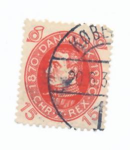 Denmark 1930 Scott 214 used - 15 o,  Christian X