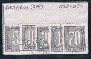Germany DDR O28-32 Used set Numerals (G0232)