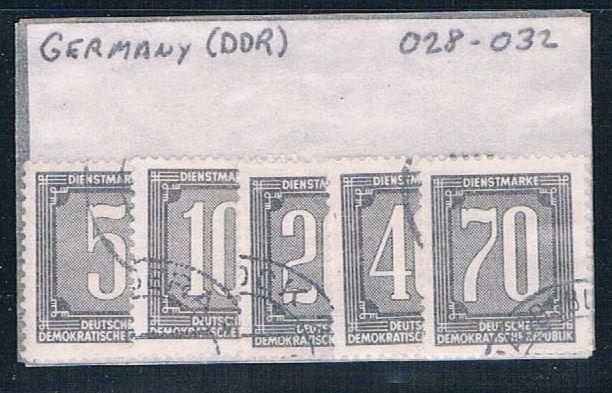 Germany DDR O28-32 Used set Numerals (G0232)