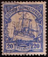 German South West Africa SG#27 Used - 1901 20pf.  - Boats