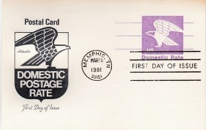United States # UX88, A Eagle, Postal Card, First Day