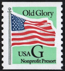 SC#2893 (5¢) G Nonprofit Presort Rate Old Glory Coil Single (1995) MNH