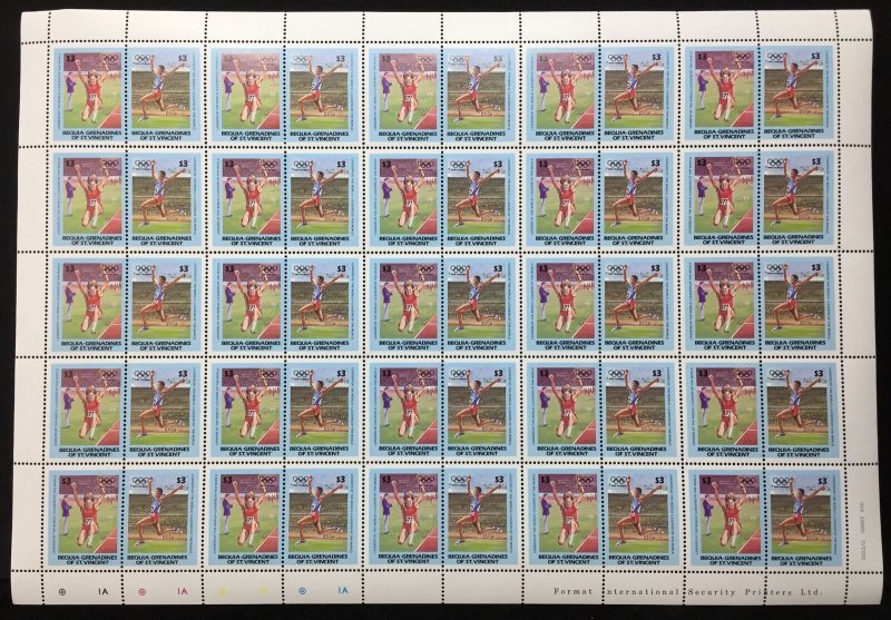 St Vincent Gren.Imperf Perf Sport Gymnastics Sheets x 8 MNH(400 Stamps)BLK18 )