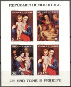 Sao Tome and Principe 1977 Art Paintings Christmas P.P. Rubens S/S Imperf. MNH