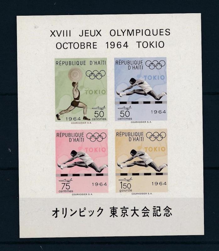 [46382] Haiti 1964 Olympic games Tokyo Athletics Weightlifting MNH Sheet