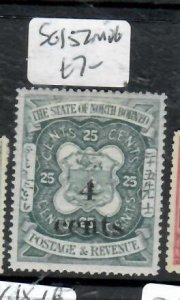 NORTH BORNEO  4C/25C   ARMS    SG 152   MOG           P0514H