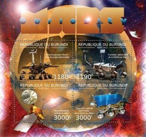 BURUNDI 2012 - Mars Curiosity M/S. Official issues.