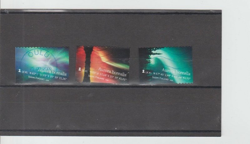 Finland  Scott#  1341a-1341c  Used  (2009 Aurora Borealis)