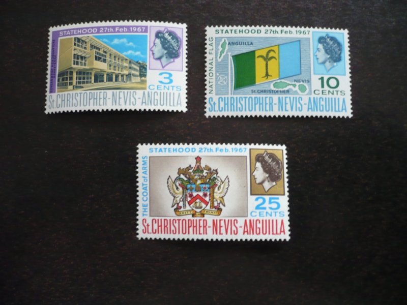 Stamps - St. Kitts Nevis - Scott# 182-184 - Mint Hinged Set of 3 Stamps