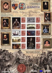 BC-203 History of Britain 32 2009 Elizabeth coronation no. 211 sheet U/M