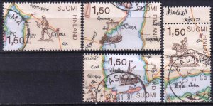 Finland 1985 Historical Postal Routes Sc.728a-d Used CTO