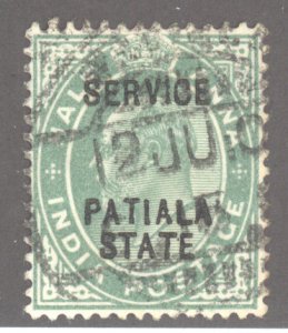 India- Convention States, Patiala, Scott #o20, Used