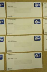 U075 22c U.S. Postage Envelopes Offical Business qty 11