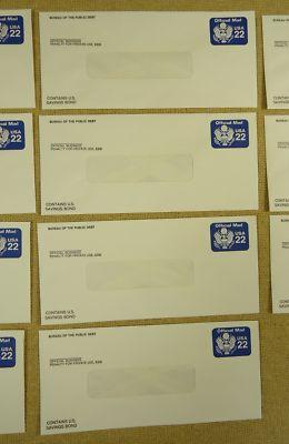 U075 22c U.S. Postage Envelopes Offical Business qty 11