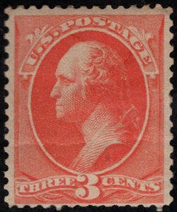 US #214 SCV $60.00 VF mint hinged, super fresh color,  well centered, SUPER F...