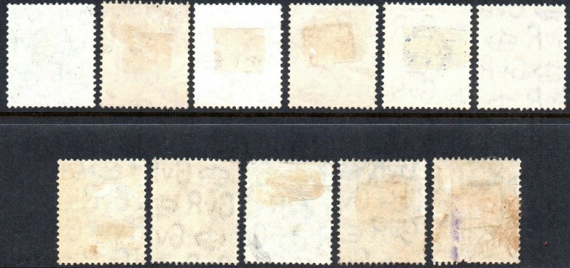 1934-1936 Sg 439/449 Photogravure Block Cypher Watermark Good Used Set of 11