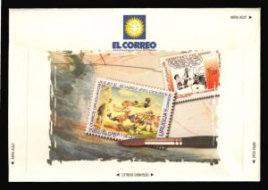 1998 Cartoon Comic museum Soccer football bed lamp URUGUAY postal stationery 