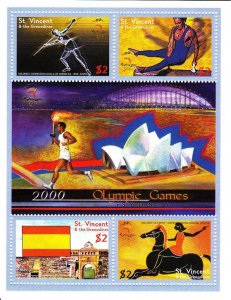 Saint Vincent 2000 MNH Stamps Mini Sheet Scott 2796 Sport Olympic Games