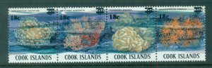 Cook is 1983 Marine Life Corals str4 Surch. 18c on 8c MLH