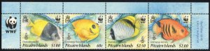 Thematic stamps PITCAIRN 2010 REEF FISH STRIP 807/10 mint