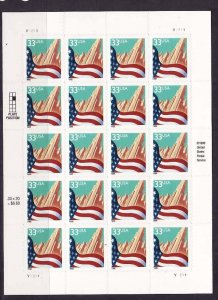 USA-Sc#3276- id12-unused NH sheet-Flag and City-1999-