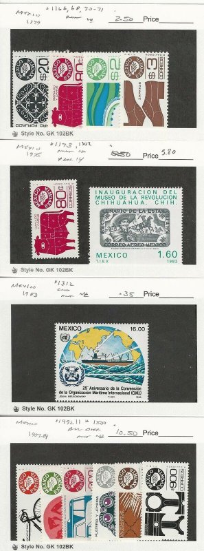 Mexico, Postage Stamp, #1166//1500 Mint NH & LH, 1979-89, DKZ