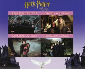 Harry Potter Stamps Chad 2021 MNH Prisoner of Azkaban Dumbledore 4v IMPF M/S