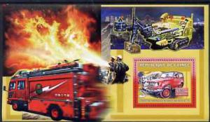 Guinea - Conakry 2006 Japanese Fire Engines large perf s/...