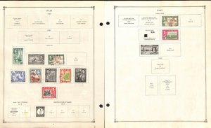 Fiji Stamp Collection on 30 Scott International Pages, 1878-1986