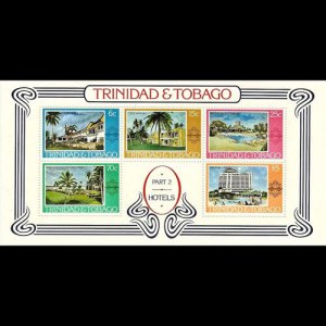 TRINIDAD & TOBACO 1978 - Scott# 283a S/S Hotels NH