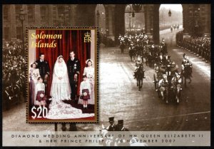 SOLOMON ISLANDS SGMS1227 2007 DIAMOND WEDDING MNH