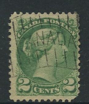 Canada -Scott 36 - Queen Victoria -1872 - Used - Single 2c Stamp