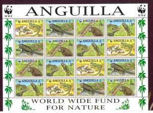 Anguilla Scott 968 Mint NH mini-sheet (WWF) - Catalog Value $46.00