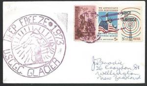 USA ANTARCTIC 1973 cover USCGC Glacier pmk ................................53530