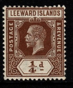 LEEWARD ISLANDS SG46a 1912 ¼d PALE BROWN MTD MINT