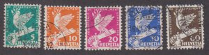 Switzerland - 1932 - SC 210-14 - Used - Short set