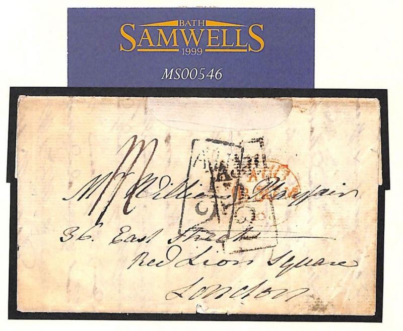 GB Scotland EARLY Edinburgh ADD HALF Postmarks 1813 Cover 2 DIFFERENT Rare MS546 