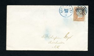# 65 on cover from Cincinnati, Ohio to Rochester, New York - 12-18-1860's