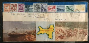 1966 Christmas Island Australia Oversized Cover To Chatswood Stamp Set