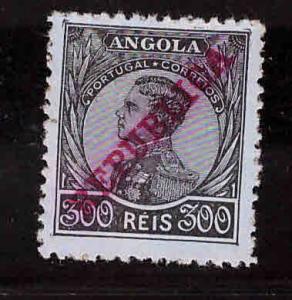 Angola  Scott 112 MH* faded oveprint stamp