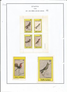 STAFFA - 1982 - Birds - Sheets - Mint Light Hinged - Private Issue