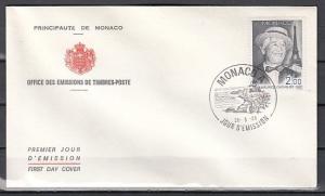 Monaco, Scott cat. 1636. Maurice Chevalier, Cinema Star. First day cover. ^