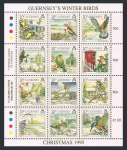 Guernsey Sc# 445 1990 Christmas Souvenir Sheet of 12 MNH