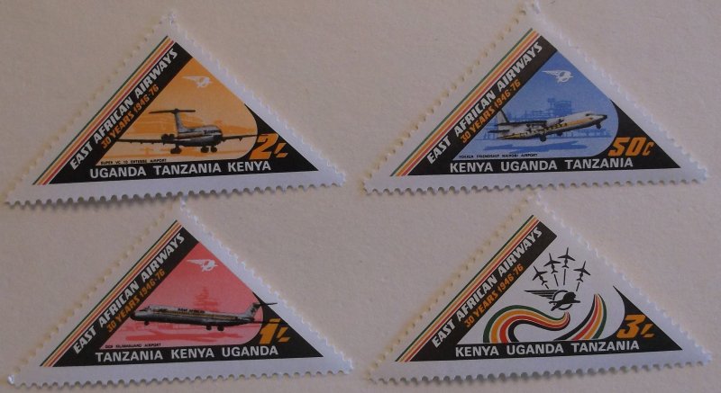 Kenya Uganda Tanganyika Stamp 320-3 MNH Airplane Topical Cat $9.35