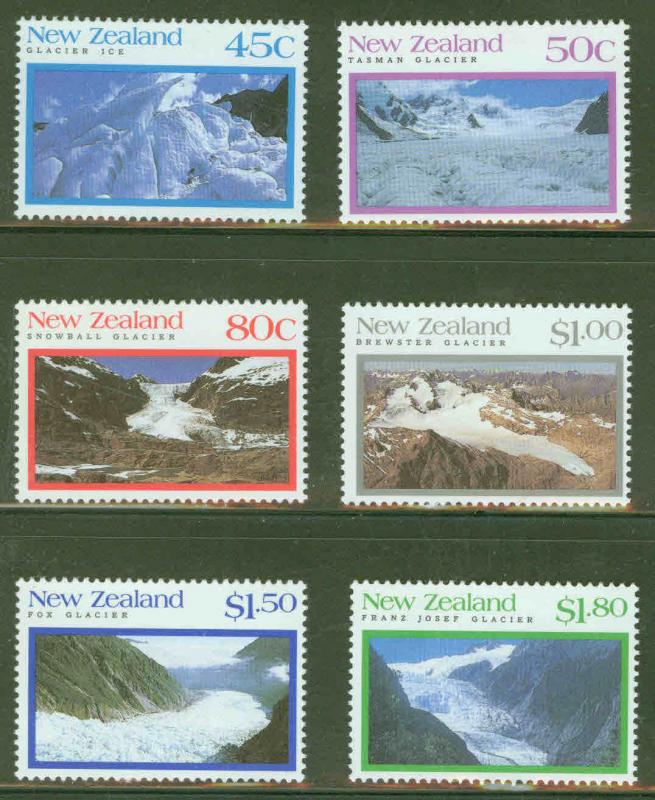 New Zealand Scott 1104-9 Glacier Stamp Set MH* CV$8