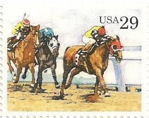 US 2757 Sporting Horses Thoroughbred Racing 29c single MNH 1993