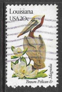 USA 1970: 20c Pelican, Magnolia, used, VF