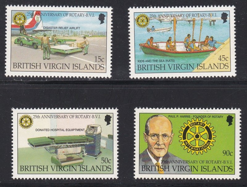 British Virgin Islands # 796-799, Rotary 25th Anniversary, Mint NH, 1/2 Cat.